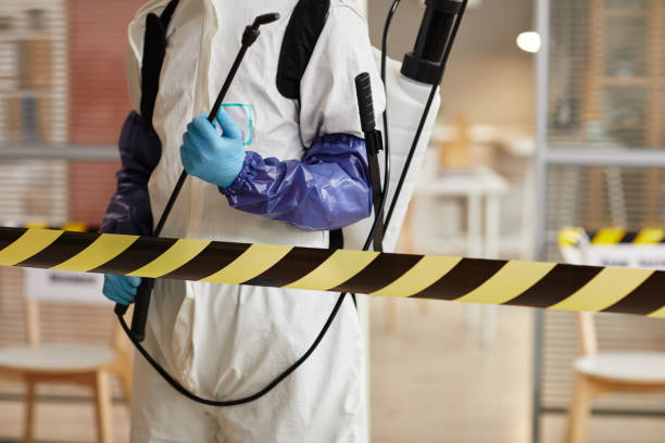 Professional Biohazard Cleanup technician working in Prather, CA